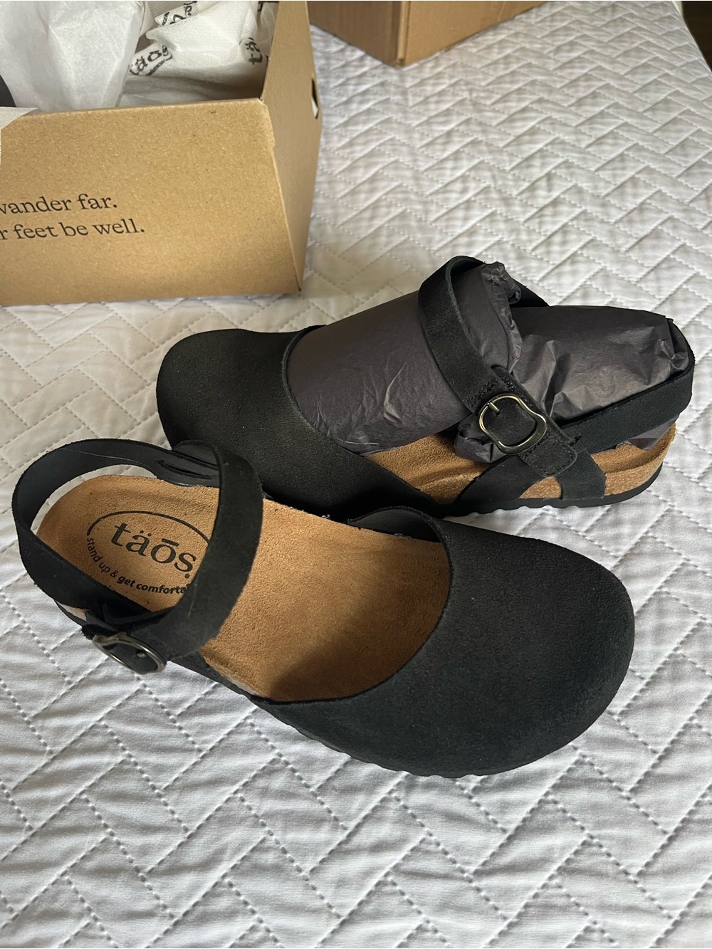 Taos Footwear Black Mary Jane Clog with Buckle Strap size 7
